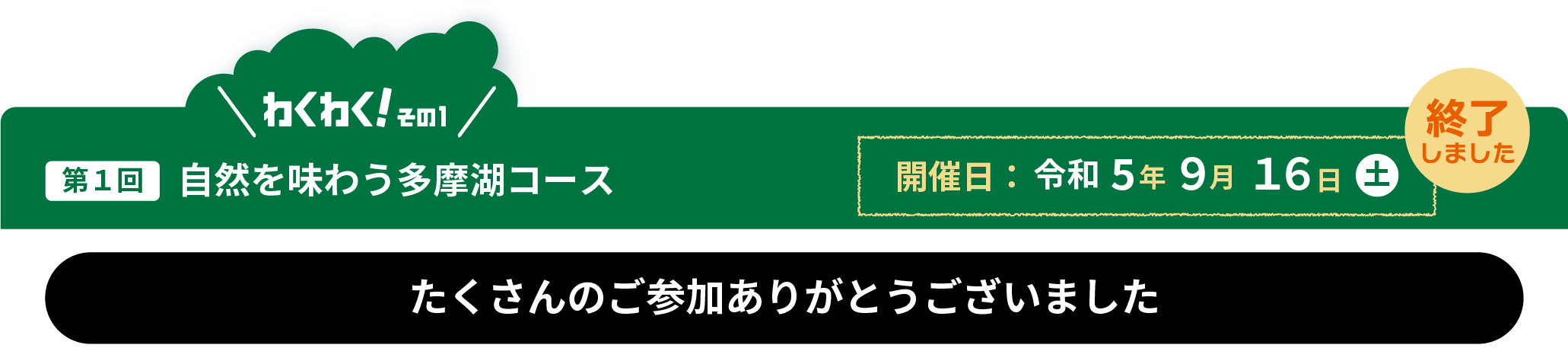 第1回 自然を味わう多摩湖コース